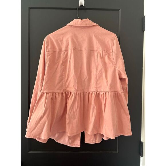 NWT Torrid Peplum Utility Jacket Mellow Rose Size 1X 14-16 - Picture 9 of 10